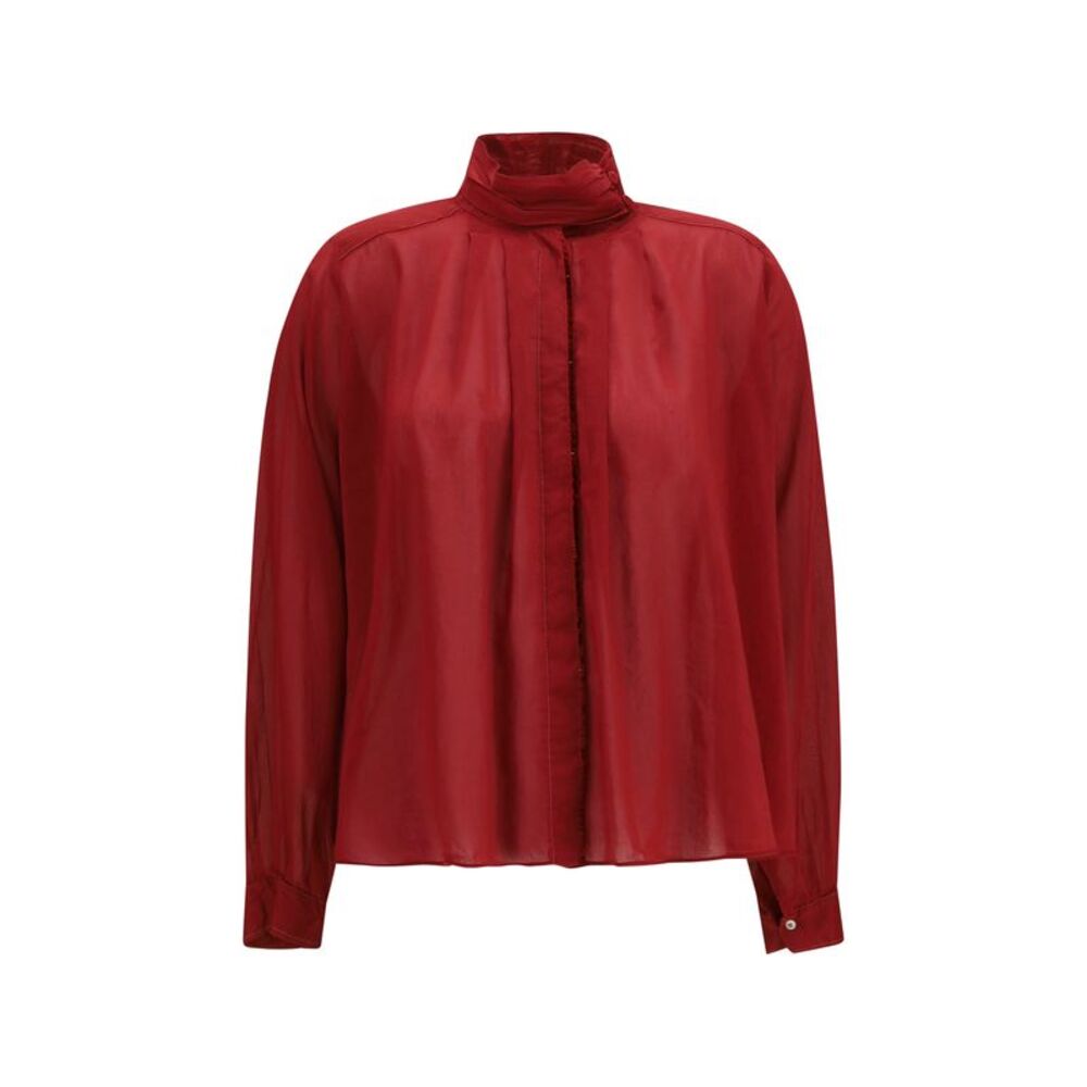Forte_Forte Women Pleated High-Neck Blouse